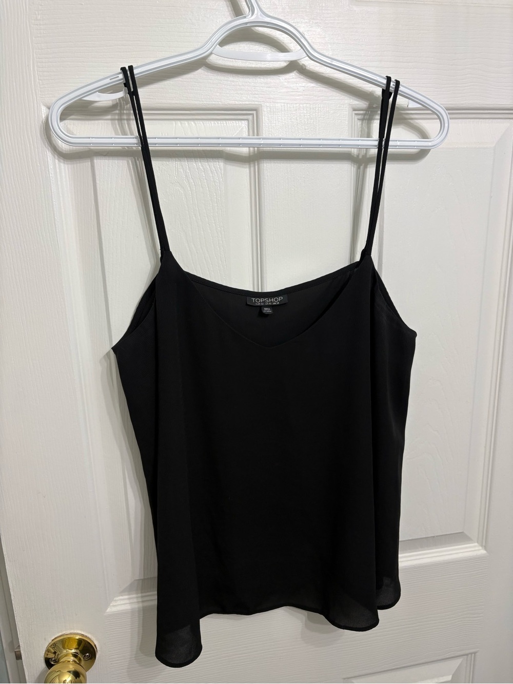 Topshop Black Double-Strap V-Neck Cami